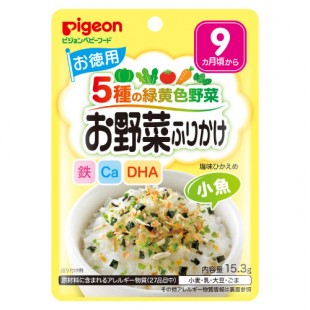 Pigeon 贝亲宝宝拌饭料 高钙高铁DHA 15.3g (小银鱼蔬菜) 9个月+